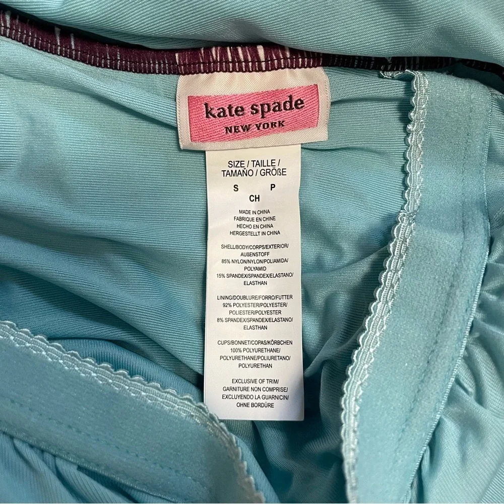 New Kate Spade New York Geranium Grove Buckle One Shoulder Swimsuit Size S